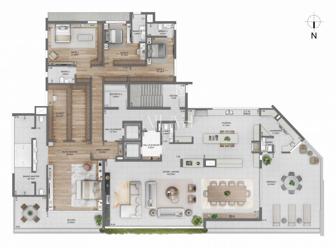 Apartamento, 3 quartos, 272 m² - Foto 12