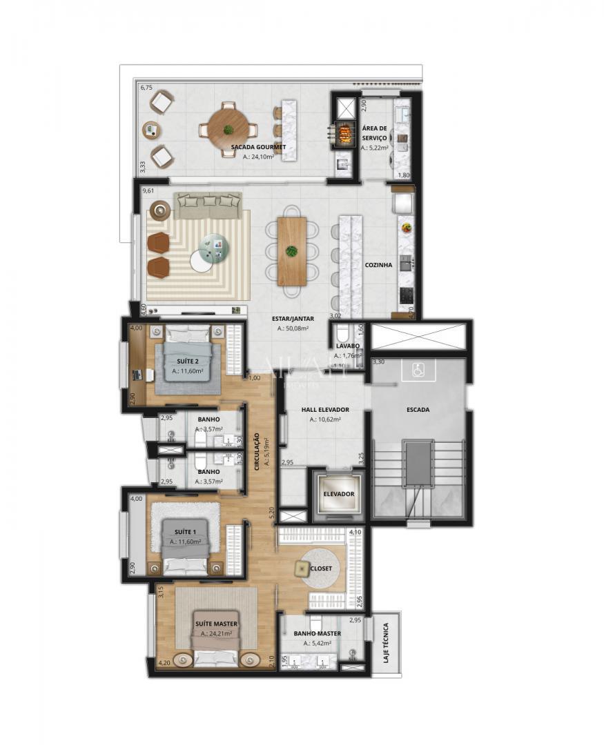 Apartamento, 3 quartos, 170 m² - Foto 24