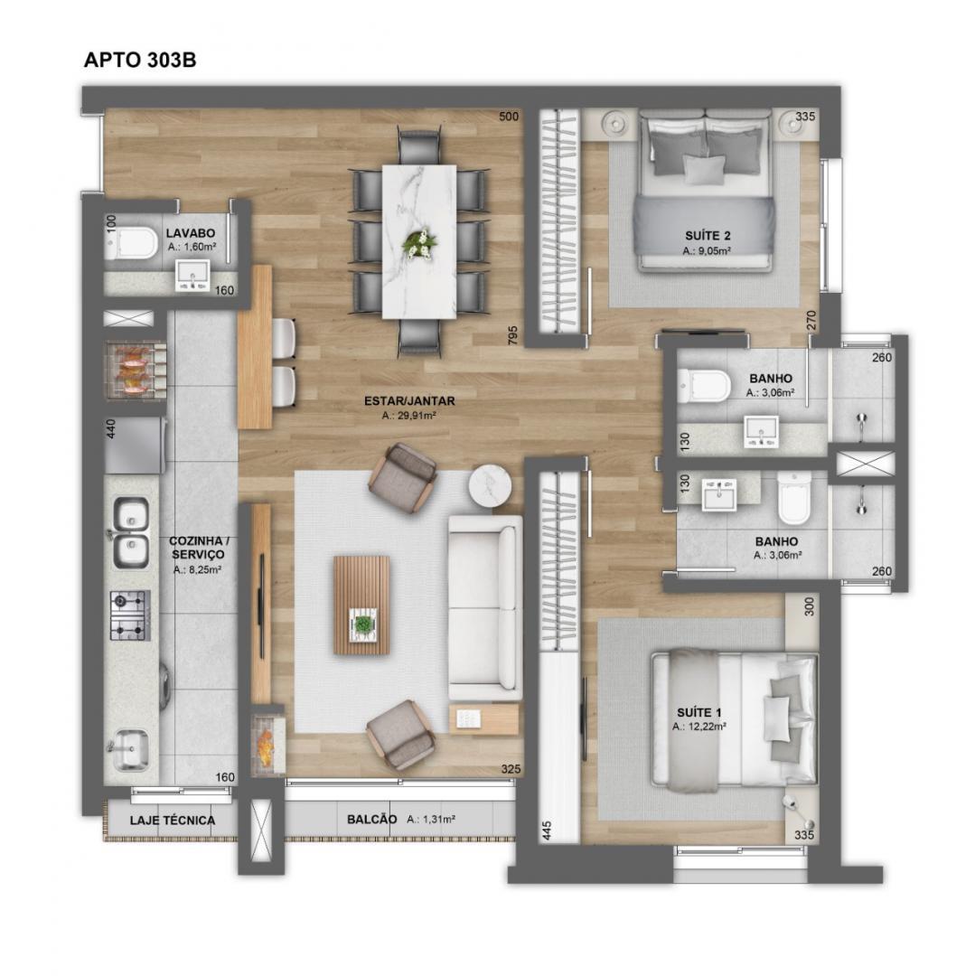 Apartamento, 1 quarto, 54 m² - Foto 19