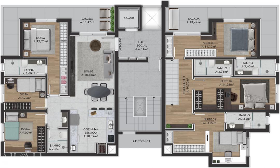 Apartamento, 3 quartos, 92 m² - Foto 2
