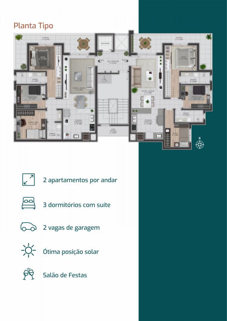 Apartamento, 3 quartos, 92 m² - Foto 3