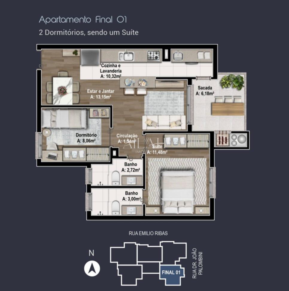 Apartamento, 2 quartos, 70 m² - Foto 3