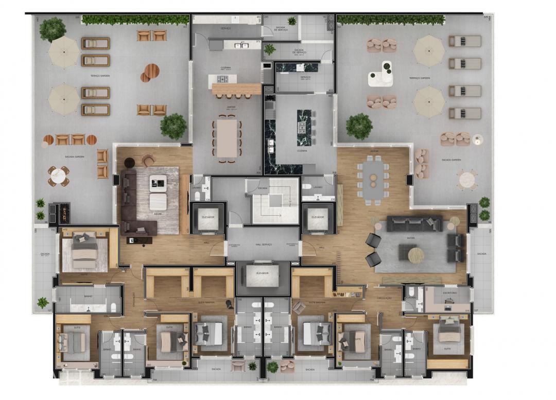 Apartamento, 3 quartos, 225 m² - Foto 23