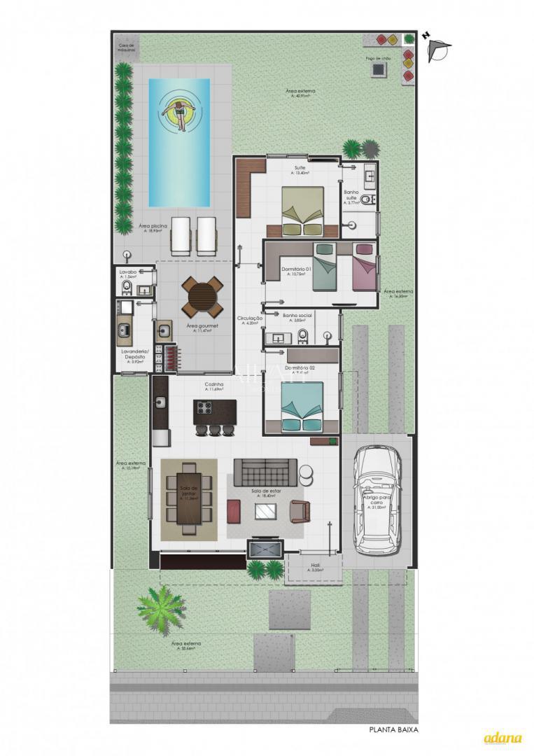 Casa, 3 quartos, 146 m² - Foto 2