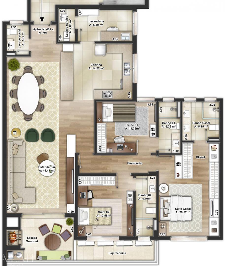 Apartamento, 3 quartos, 172 m² - Foto 4