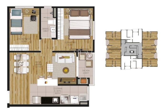 Apartamento, 2 quartos, 55 m² - Foto 6