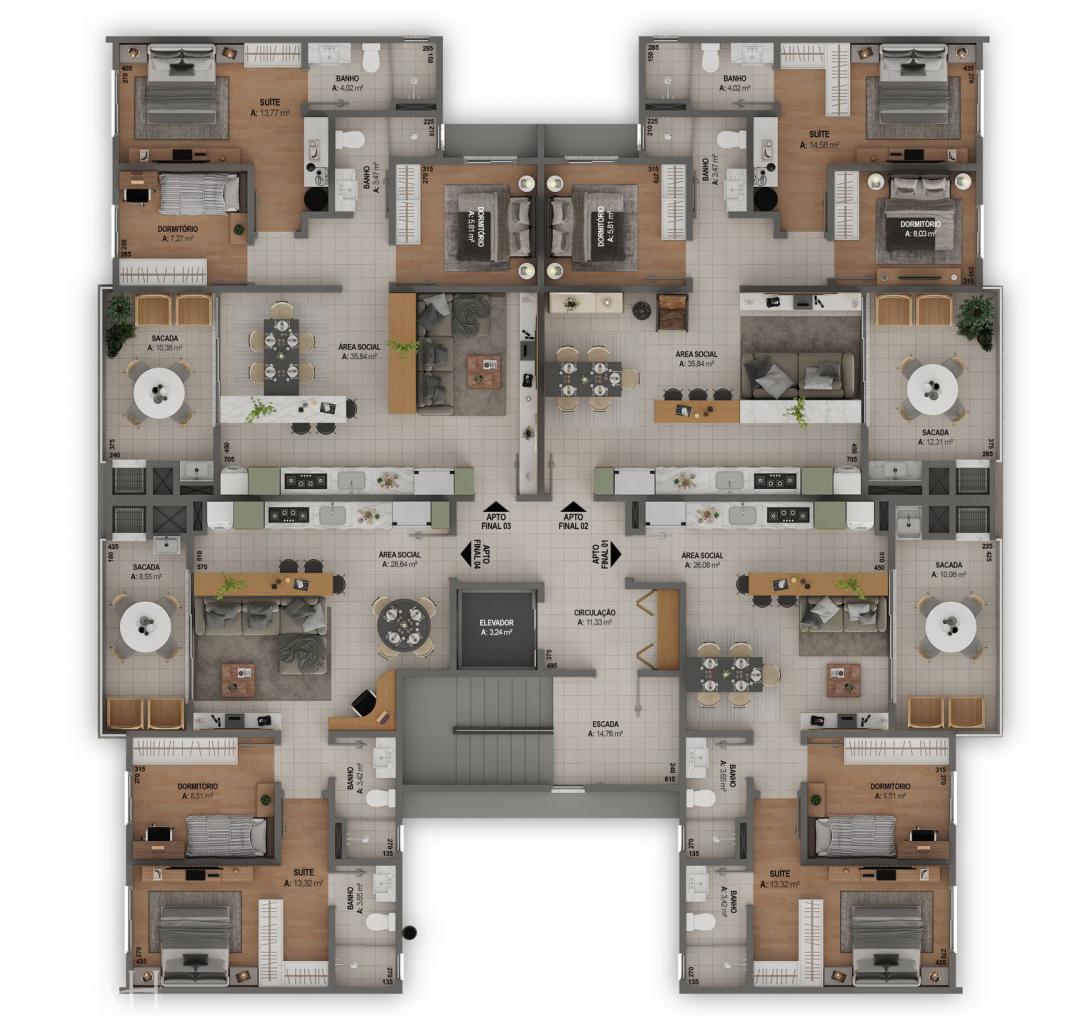 Apartamento, 2 quartos, 75 m² - Foto 12