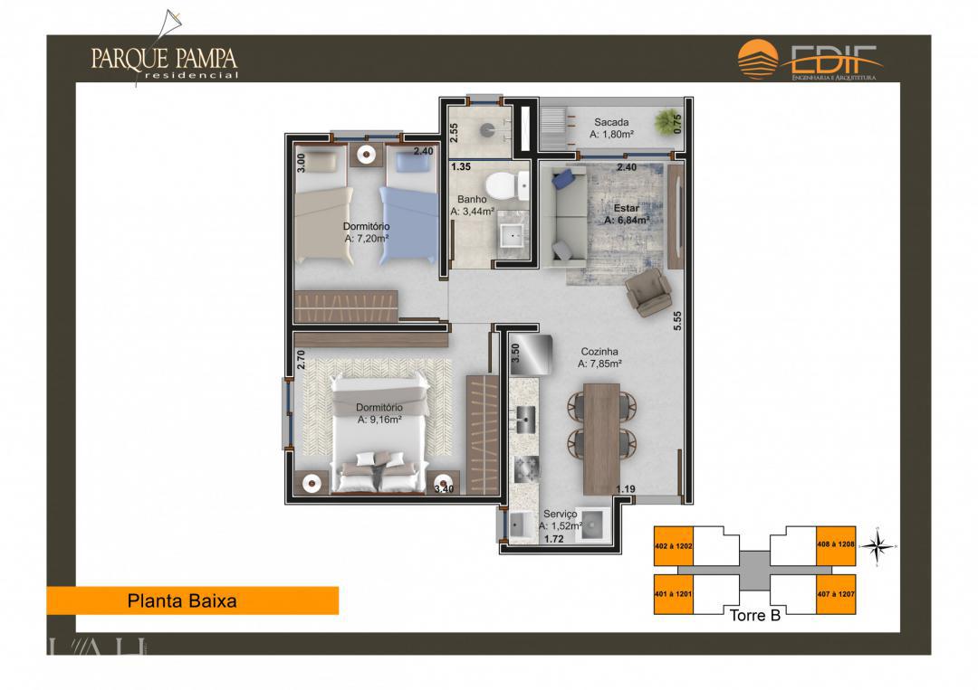 Apartamento, 2 quartos, 47 m² - Foto 9