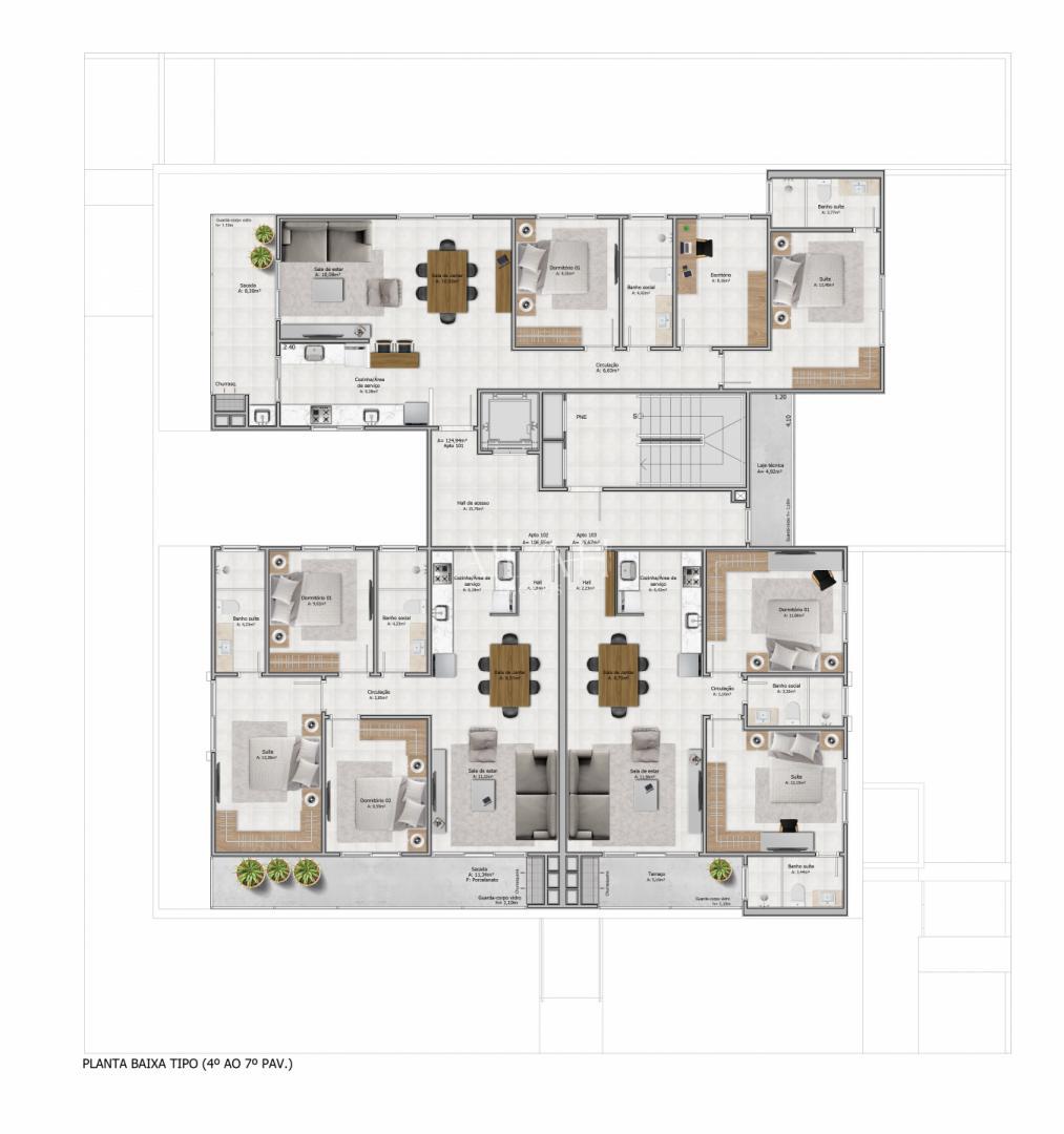 Apartamento, 3 quartos, 98 m² - Foto 6