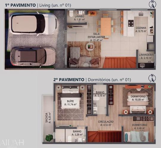 Casa, 3 quartos, 84 m² - Foto 2