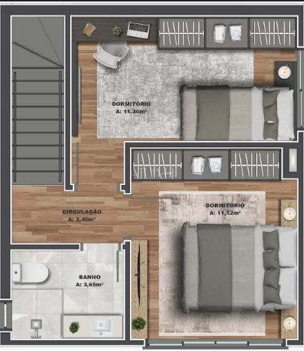 Casa, 2 quartos, 68 m² - Foto 6