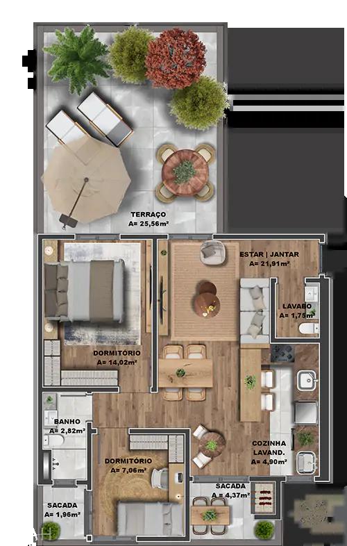 Apartamento, 2 quartos, 92 m² - Foto 4