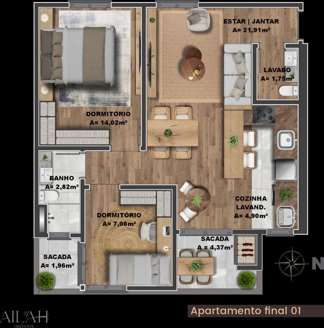Apartamento, 2 quartos, 63 m² - Foto 3