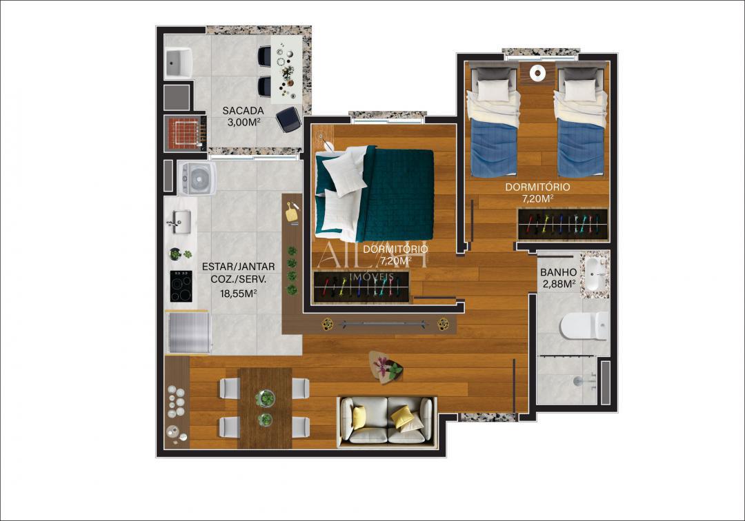 Apartamento, 2 quartos, 47 m² - Foto 4