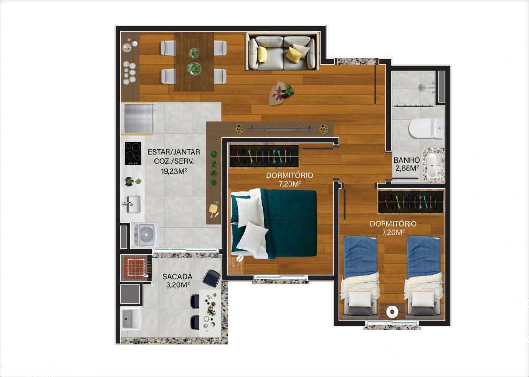 Apartamento, 2 quartos, 47 m² - Foto 5