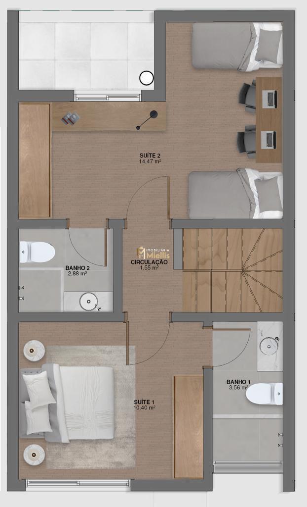 Casa de Condomínio, 2 quartos - Foto 11