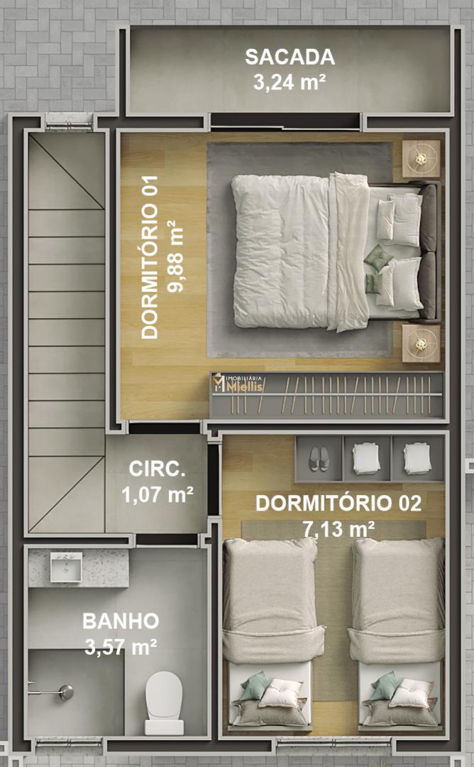 Casa de Condomínio, 2 quartos - Foto 4