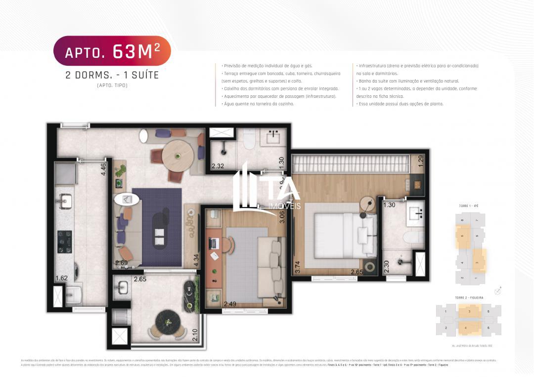 Apartamento, 3 quartos, 63 m² - Foto 21