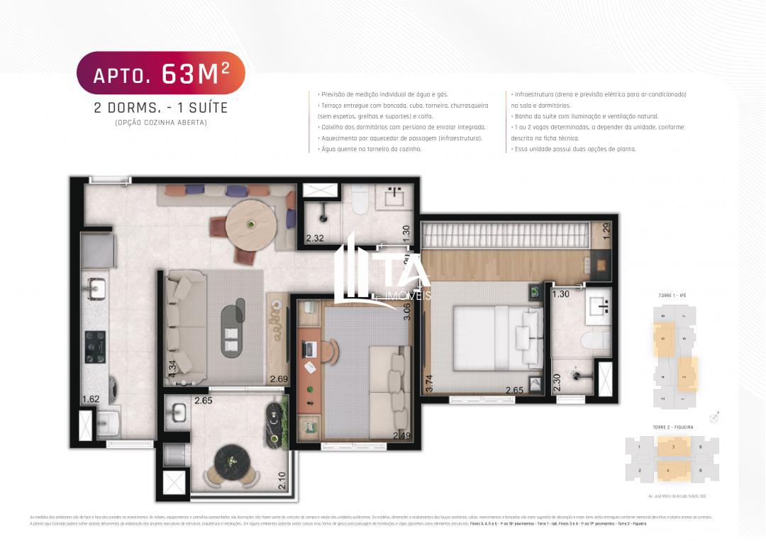 Apartamento, 3 quartos, 63 m² - Foto 22