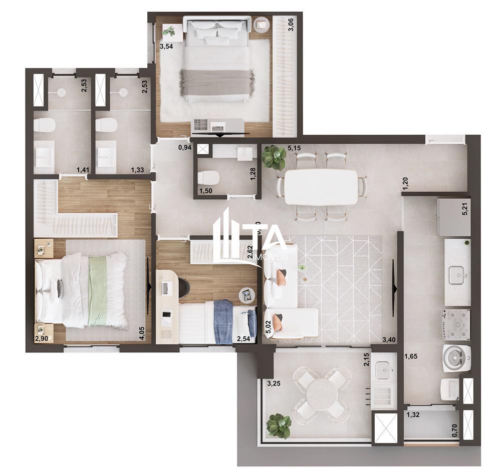 Apartamento, 3 quartos, 90 m² - Foto 29