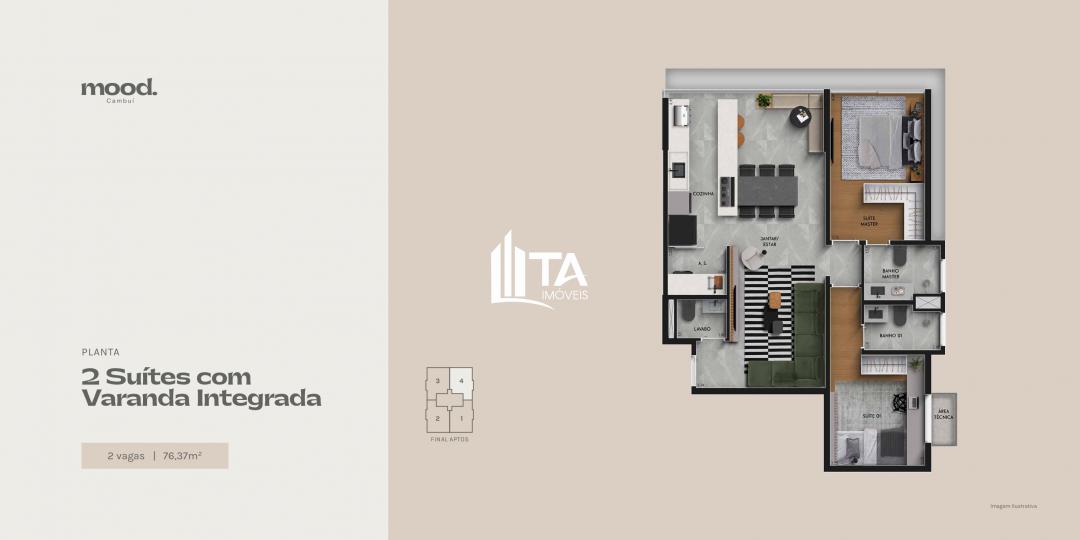 Apartamento, 2 quartos, 76 m² - Foto 32