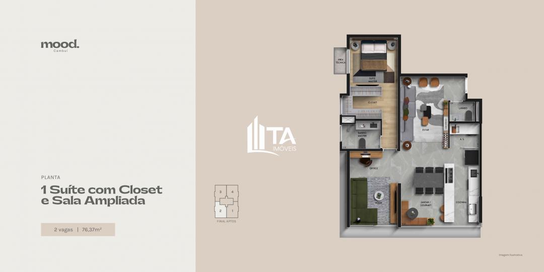 Apartamento, 2 quartos, 76 m² - Foto 33