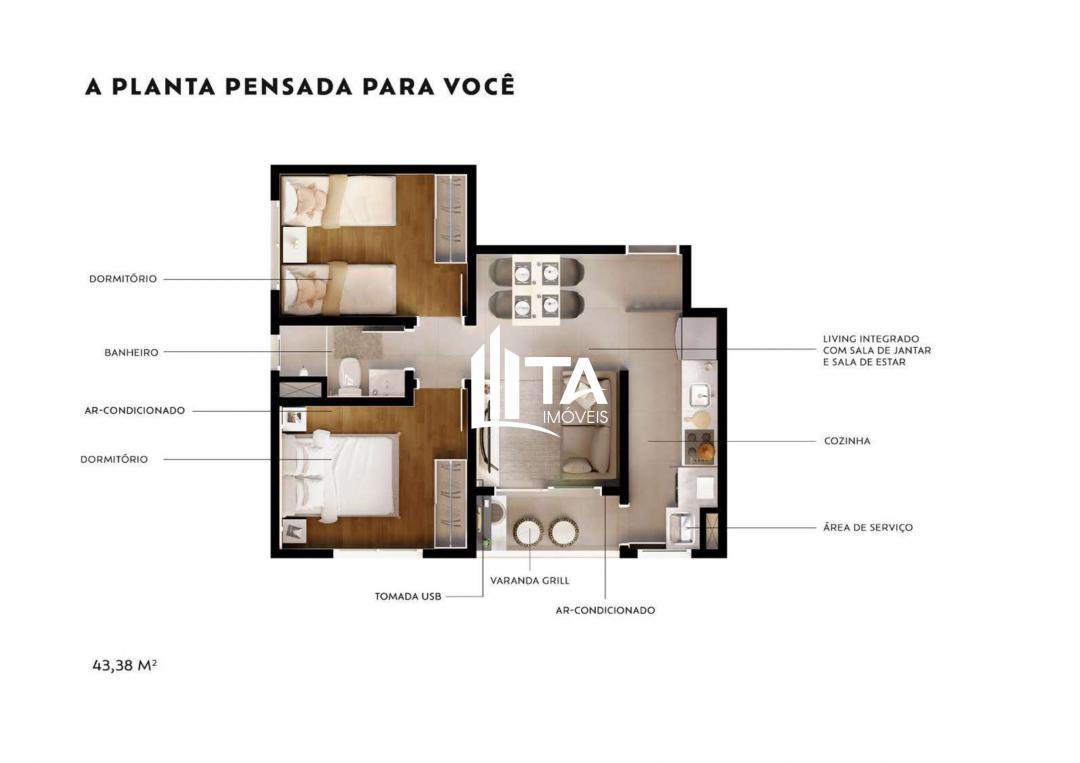 Apartamento, 2 quartos, 45 m² - Foto 10
