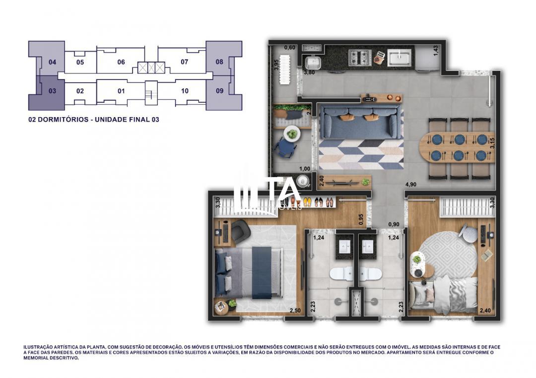 Apartamento, 2 quartos, 55 m² - Foto 21