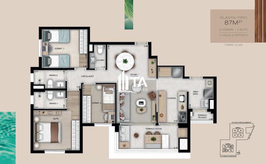 Apartamento, 3 quartos, 87 m² - Foto 25