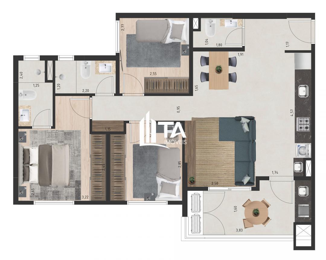 Apartamento, 3 quartos, 77 m² - Foto 16