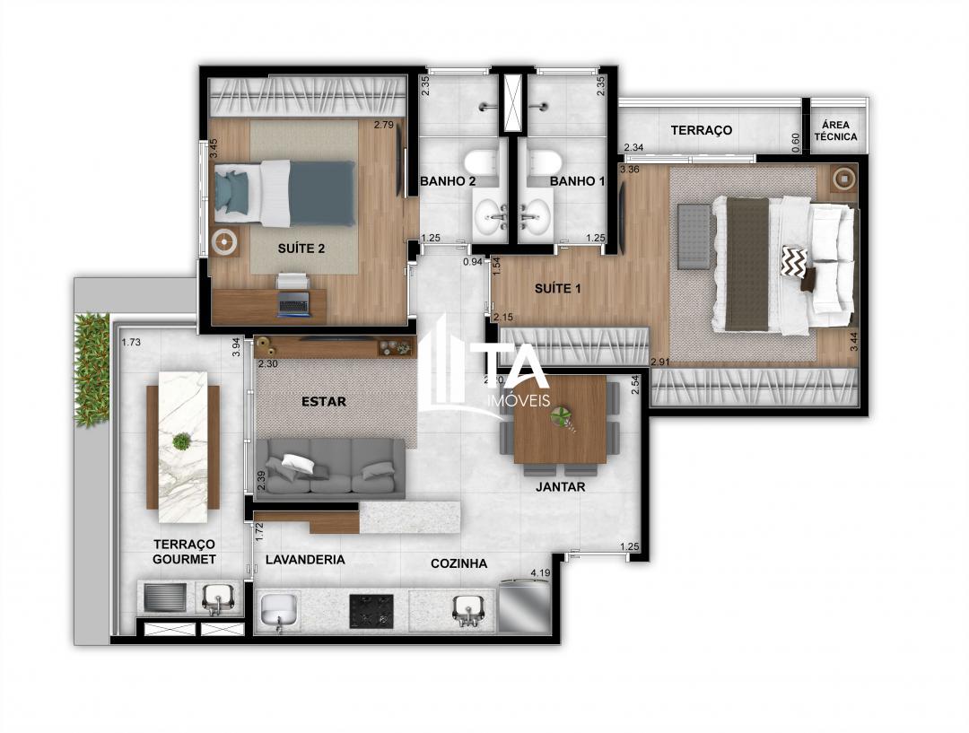 Apartamento, 2 quartos, 69 m² - Foto 28