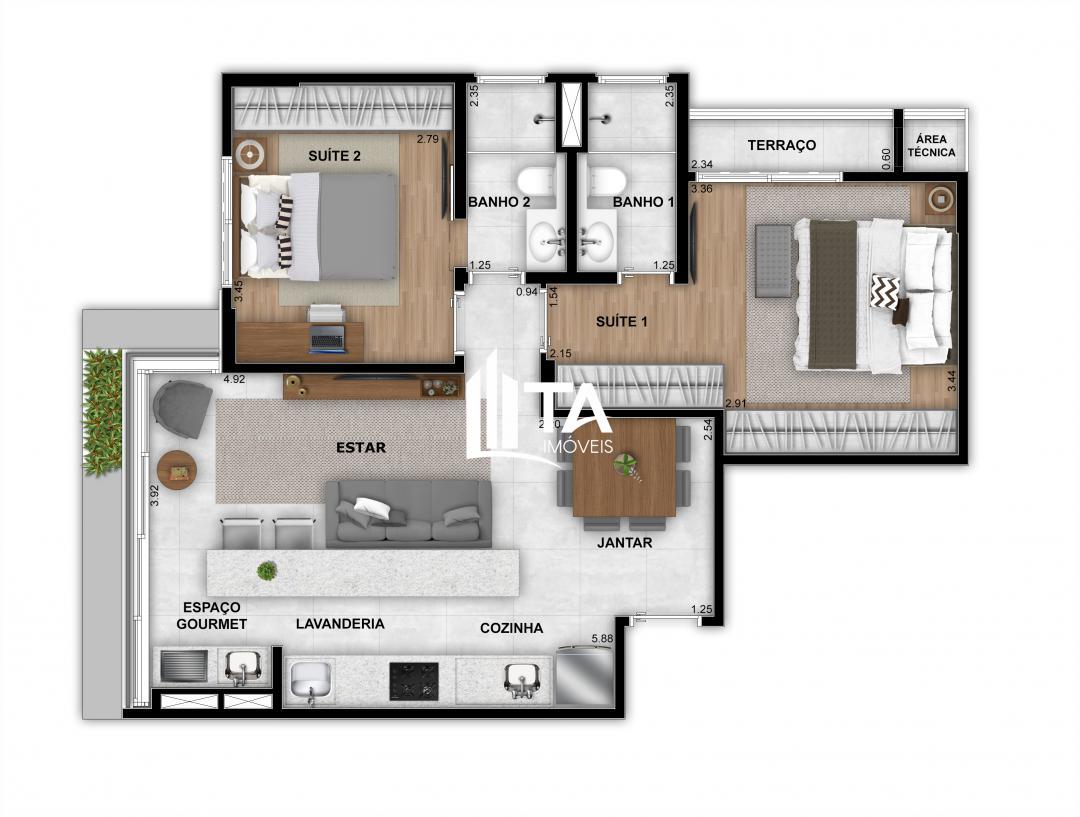 Apartamento, 2 quartos, 69 m² - Foto 30