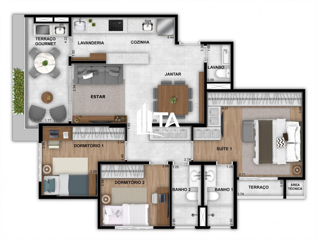 Apartamento, 3 quartos, 88 m² - Foto 28