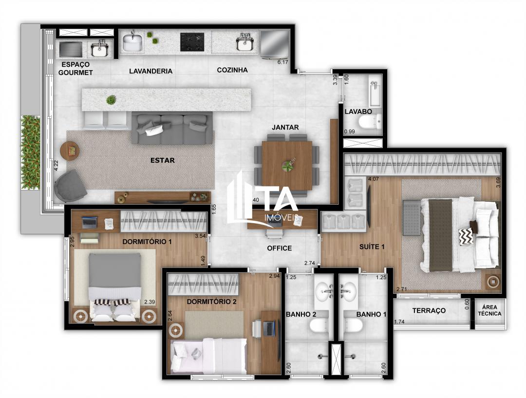 Apartamento, 3 quartos, 88 m² - Foto 30