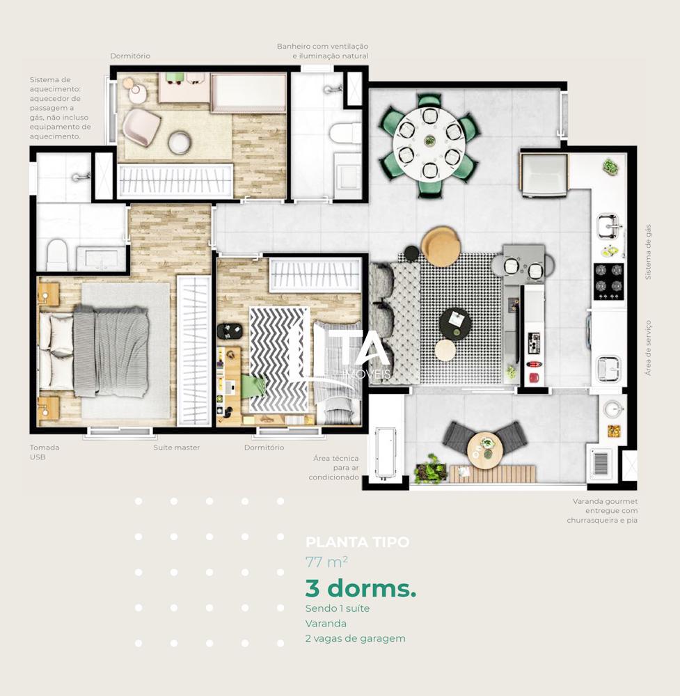 Apartamento, 2 quartos, 65 m² - Foto 13