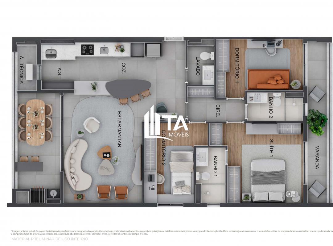 Apartamento, 1 quarto, 50 m² - Foto 21