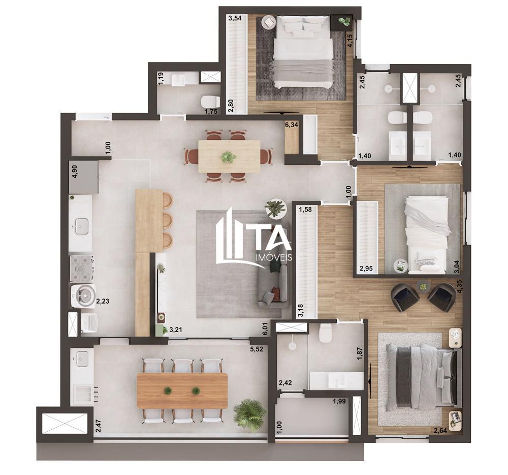 Apartamento, 3 quartos, 120 m² - Foto 30
