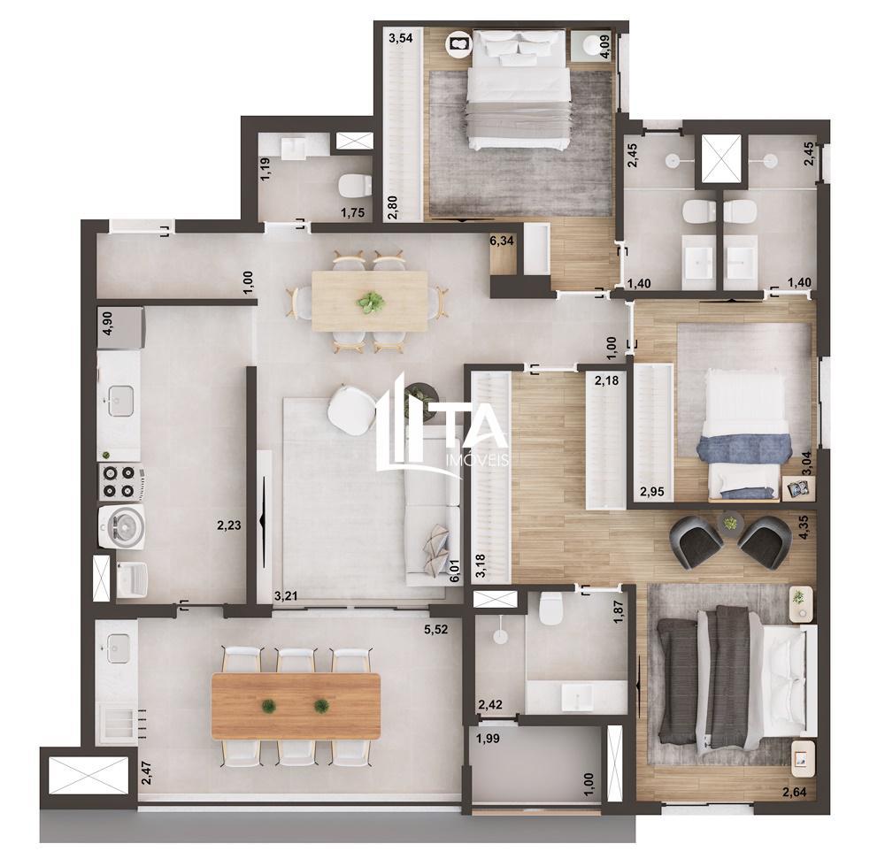 Apartamento, 3 quartos, 120 m² - Foto 31