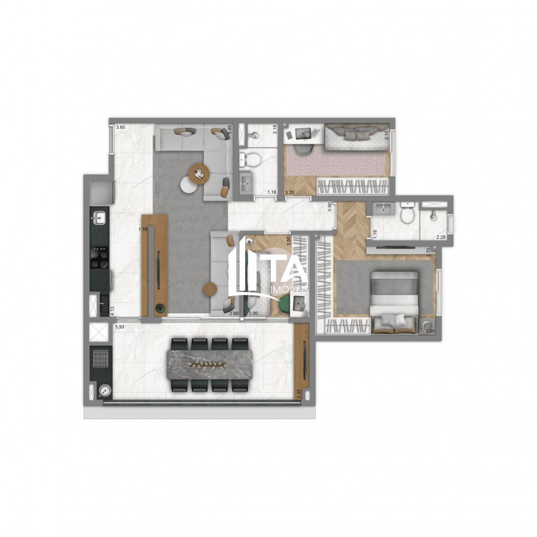 Apartamento, 3 quartos, 80 m² - Foto 44