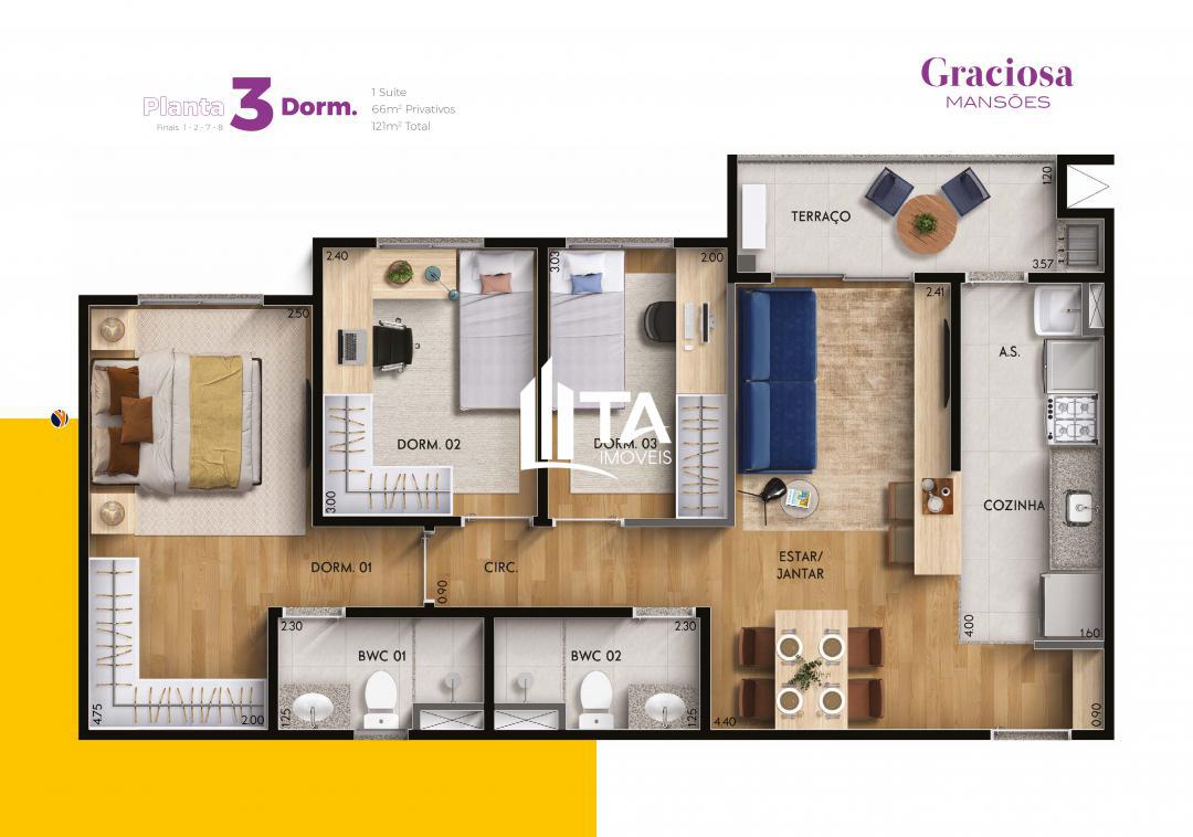 Apartamento, 2 quartos, 66 m² - Foto 17