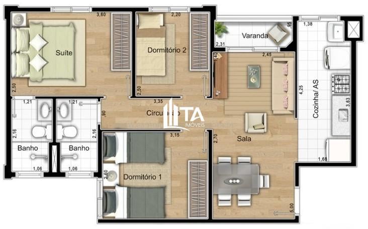 Apartamento, 3 quartos, 63 m² - Foto 11