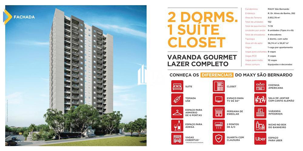 Apartamento, 2 quartos, 56 m² - Foto 2