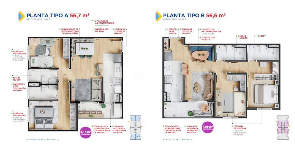 Apartamento, 2 quartos, 56 m² - Foto 15