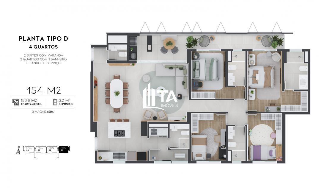 Apartamento, 3 quartos, 154 m² - Foto 40