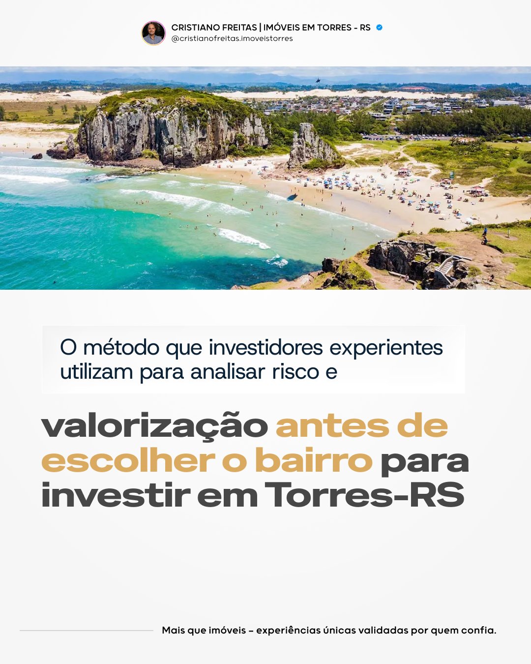 Escolher o bairro certo em Torres é a decisão que mais influencia a valorização, a liquidez e o nível de risco do seu investimento.