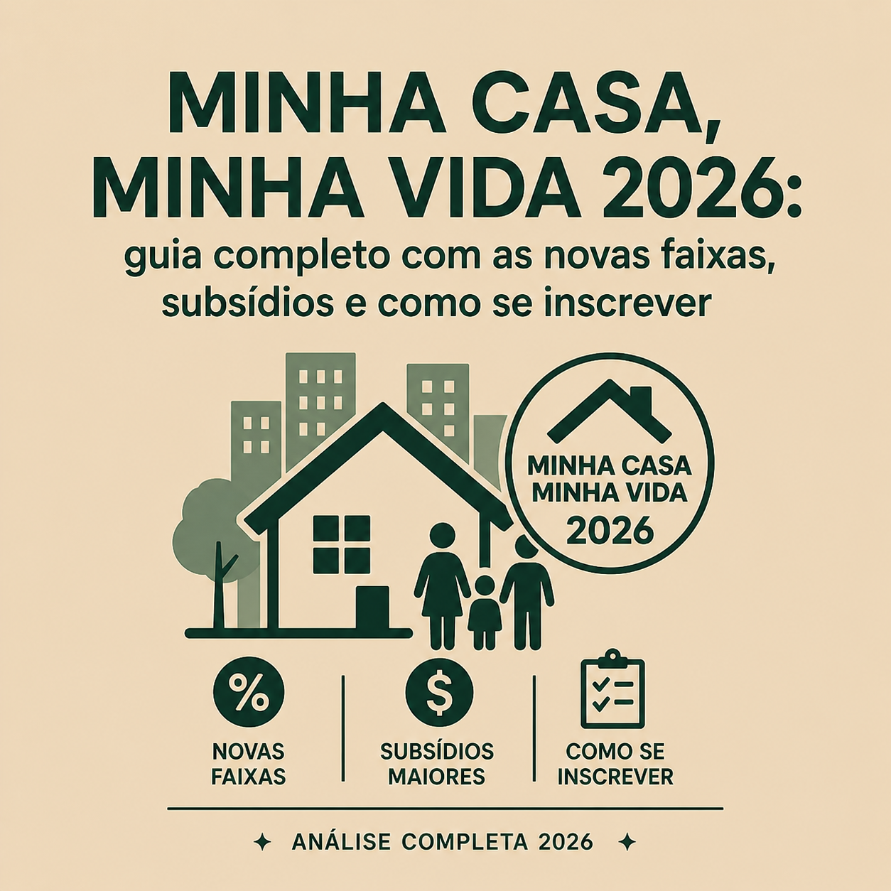 Minha Casa, Minha Vida 2026: guia completo com as novas faixas, subsídios e como se inscrever