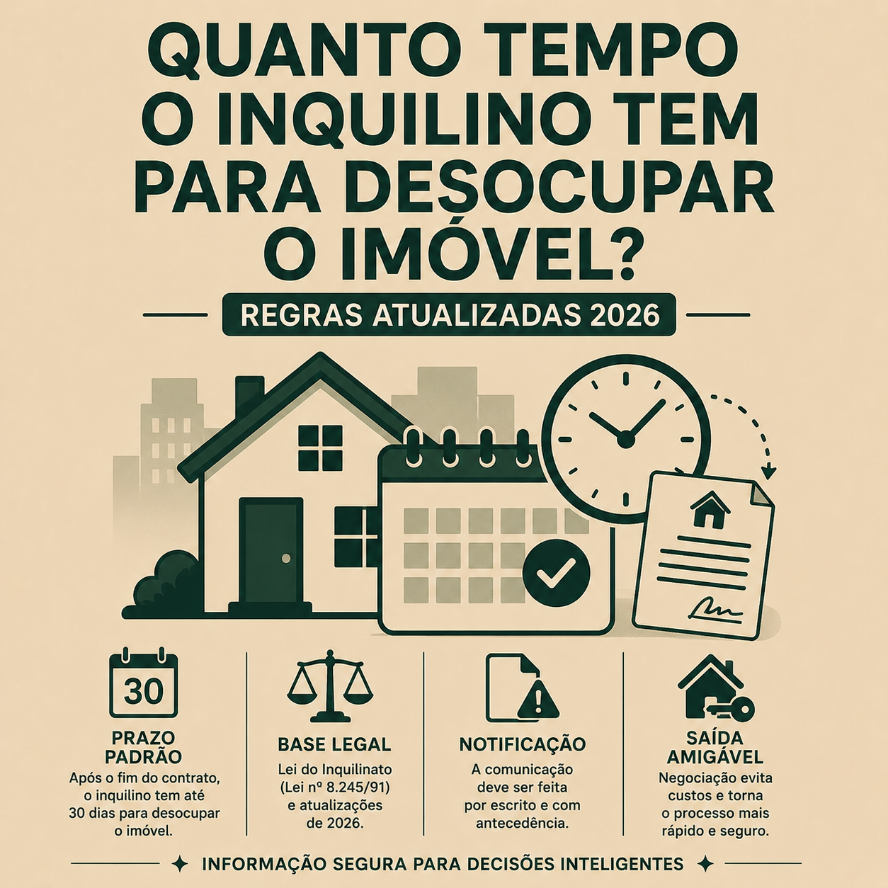 Quanto Tempo o Inquilino Tem para Desocupar o Imóvel? Regras Atualizadas 2026