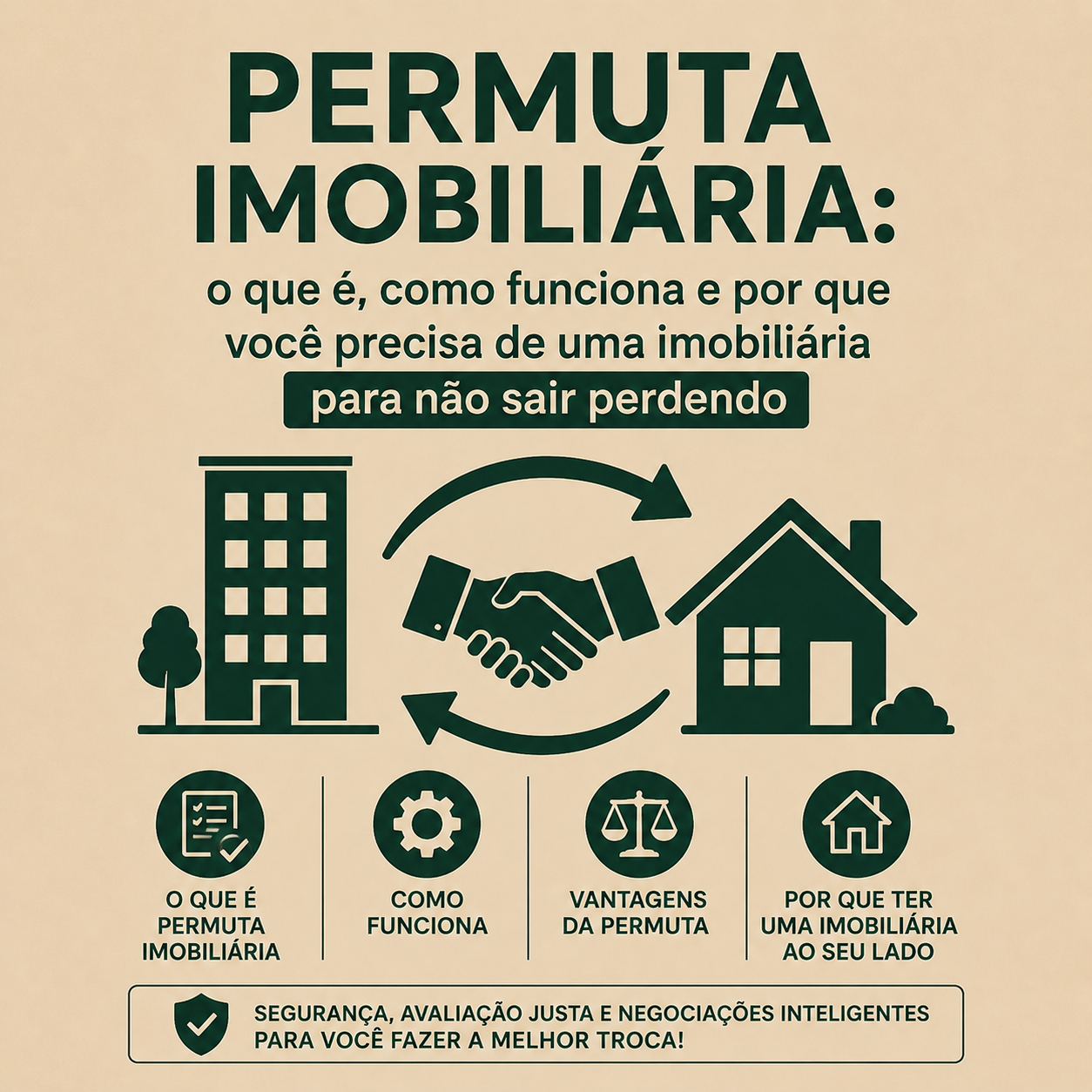 Permuta imobiliária: o que é, como funciona e por que você precisa de uma imobiliária para não sair perdendo