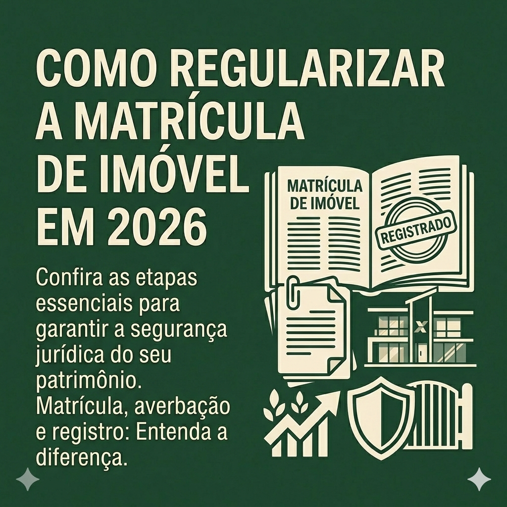 Como regularizar a matrícula de imóvel em 2026