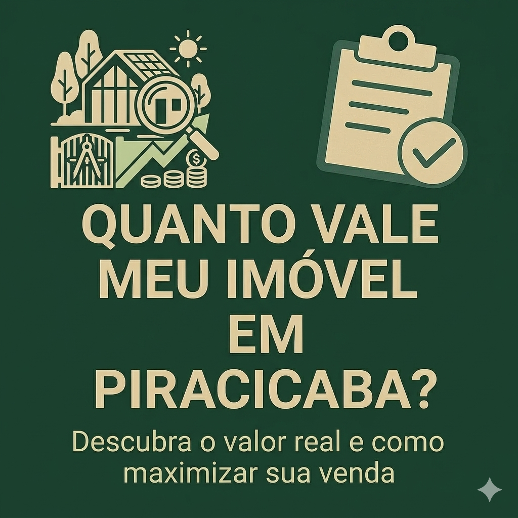 Quanto vale meu imóvel em Piracicaba? Descubra o valor real e como maximizar sua venda